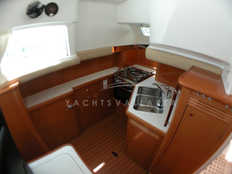 down galley and kitchen nicely equipped